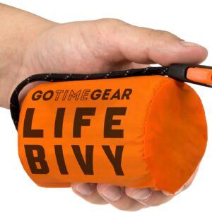 Go Time Gear Life Bivy Emergency Survival Sleeping Bag Thermal Bivy - Use as Emergency Bivy Sack, Survival Sleeping Bag, Mylar Emergency Blanket